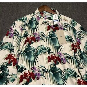 Tommy bahama canopy coast Hawaiian shirt floral mens XL new 100% silk